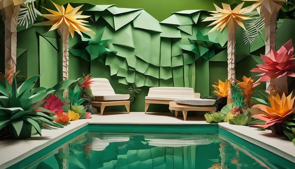 poolside tropical oasis plants