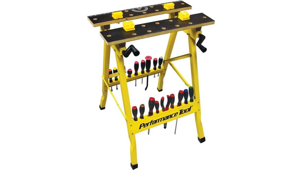 portable workbench with vise