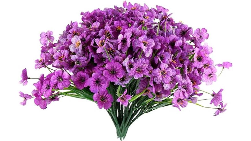 purple artificial flowers multipack