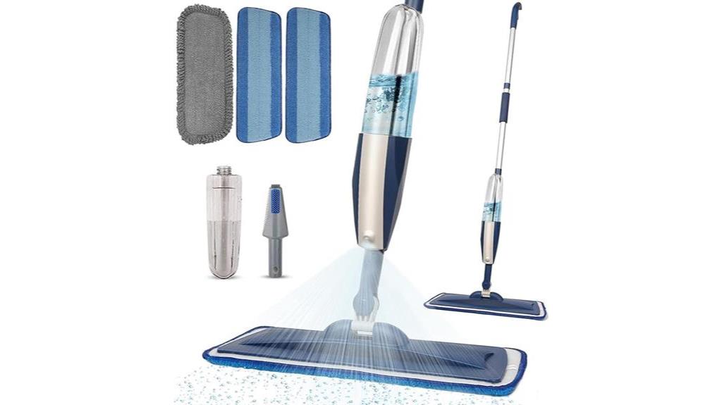 purple spray mop set