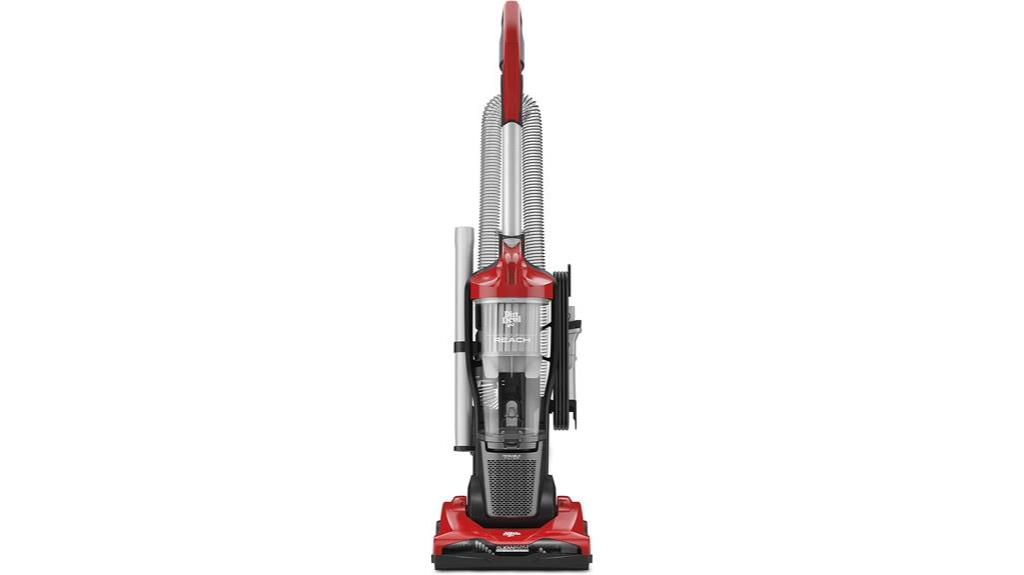 red bagless vacuum cleaner
