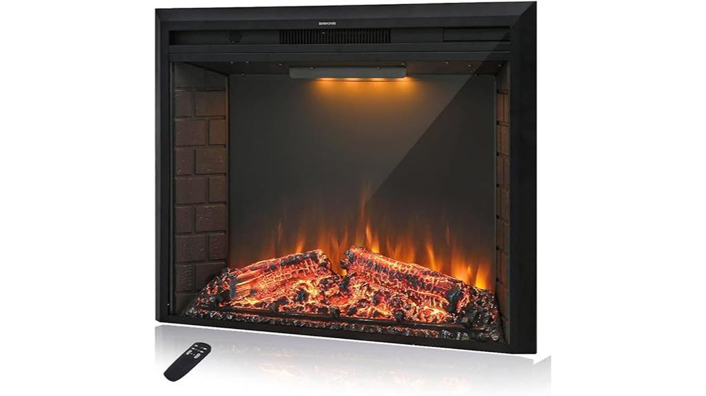 remote controlled electric fireplace insert