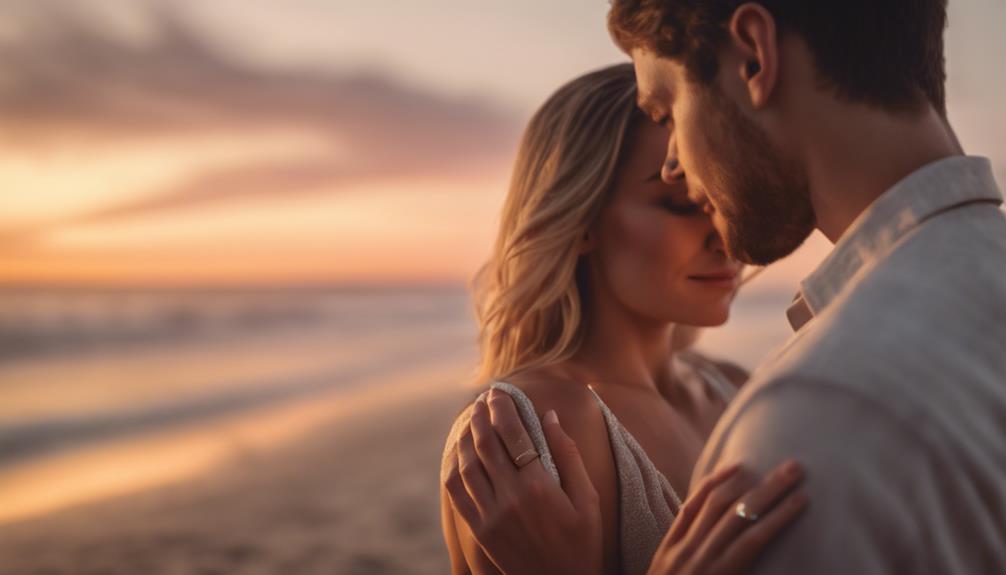 romantic beach proposal photos