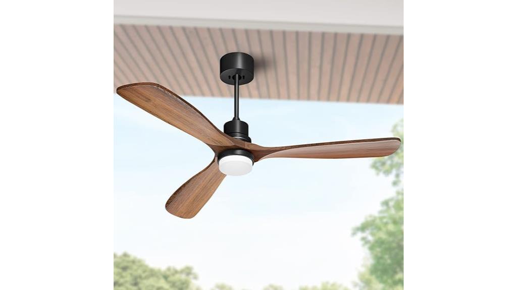 rustic outdoor fan with lights