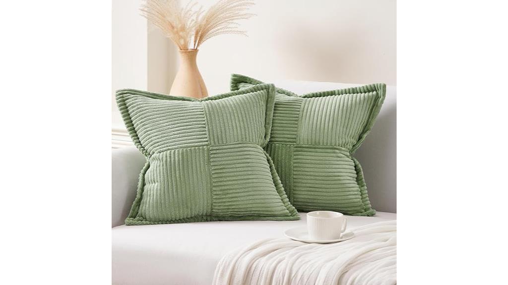 sage green throw pillows