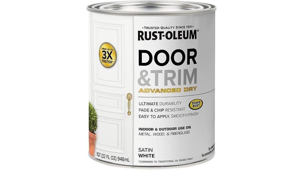satin white door paint