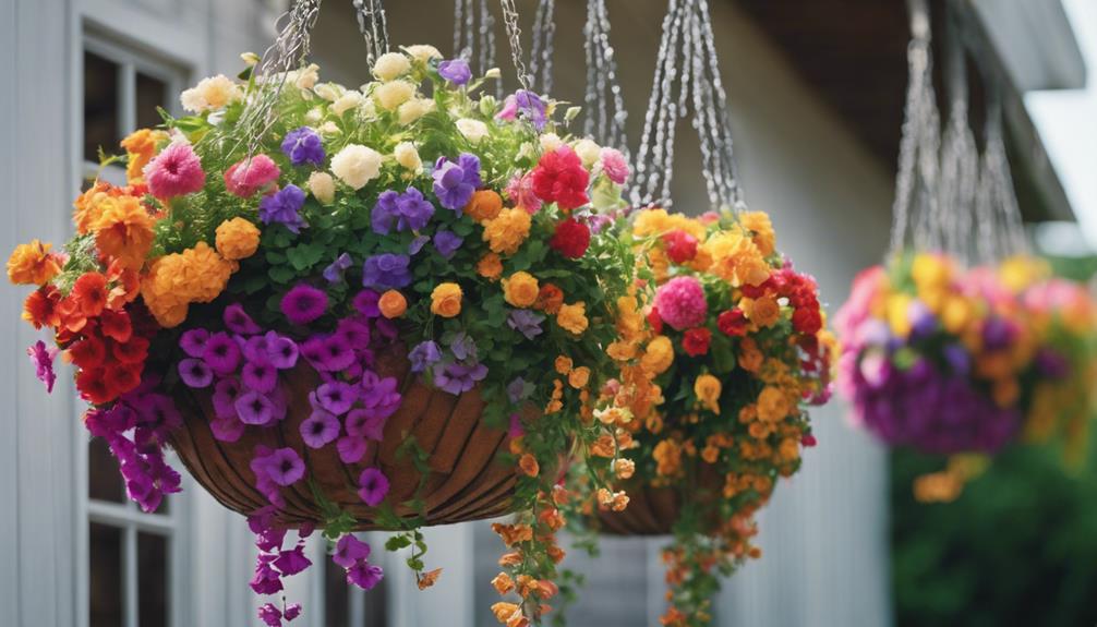 selecting flowers for hanging