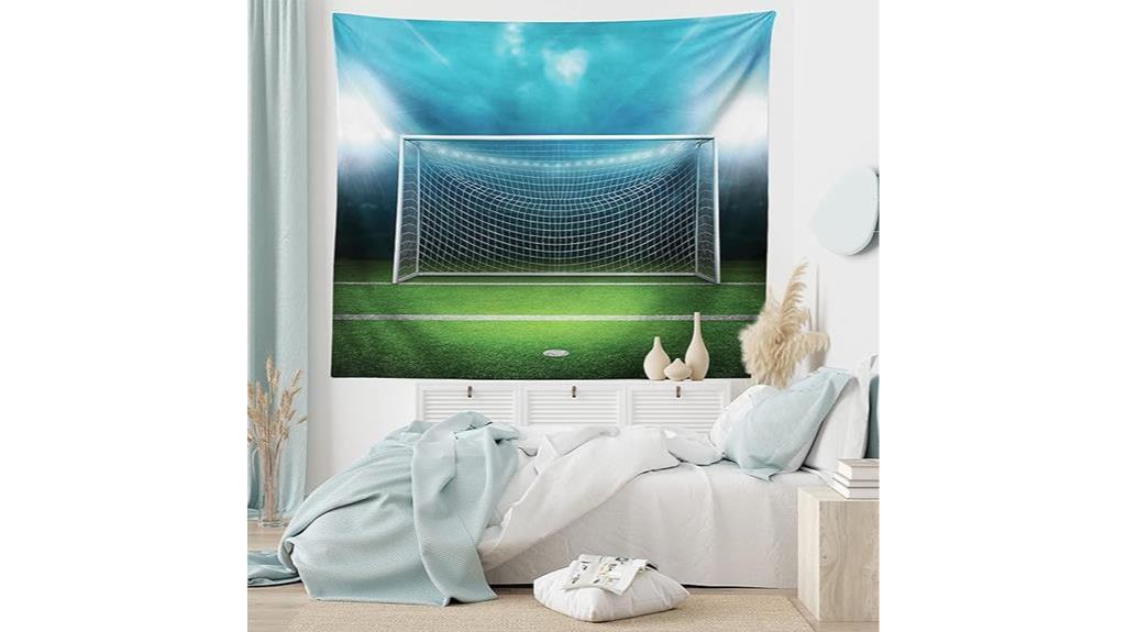 soccer themed tapestry for decor