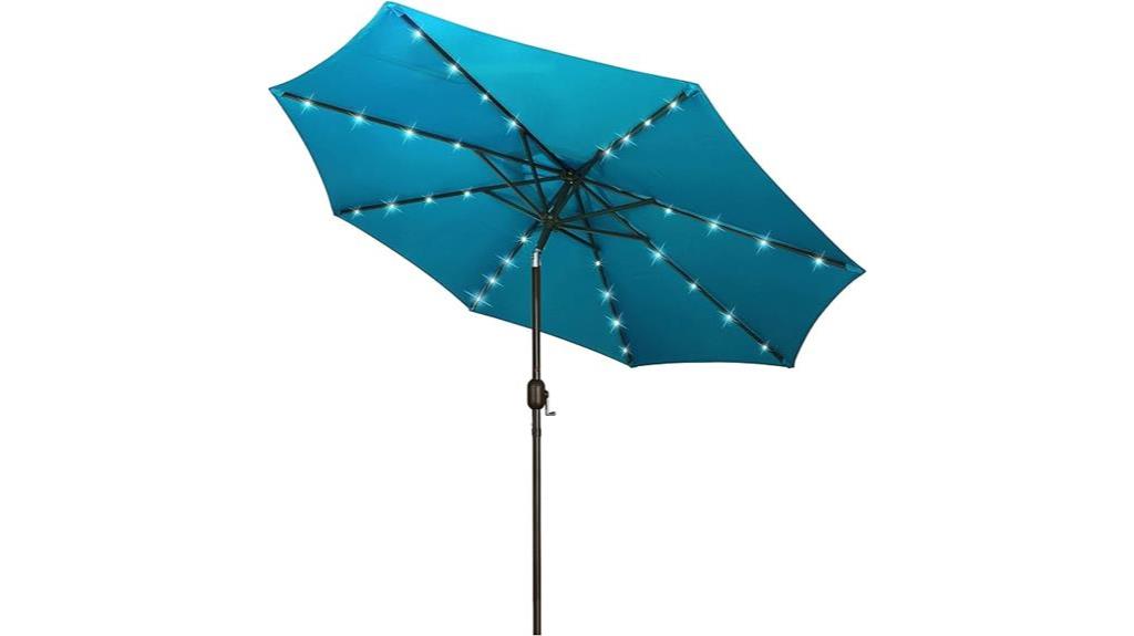 solar powered led umbrella