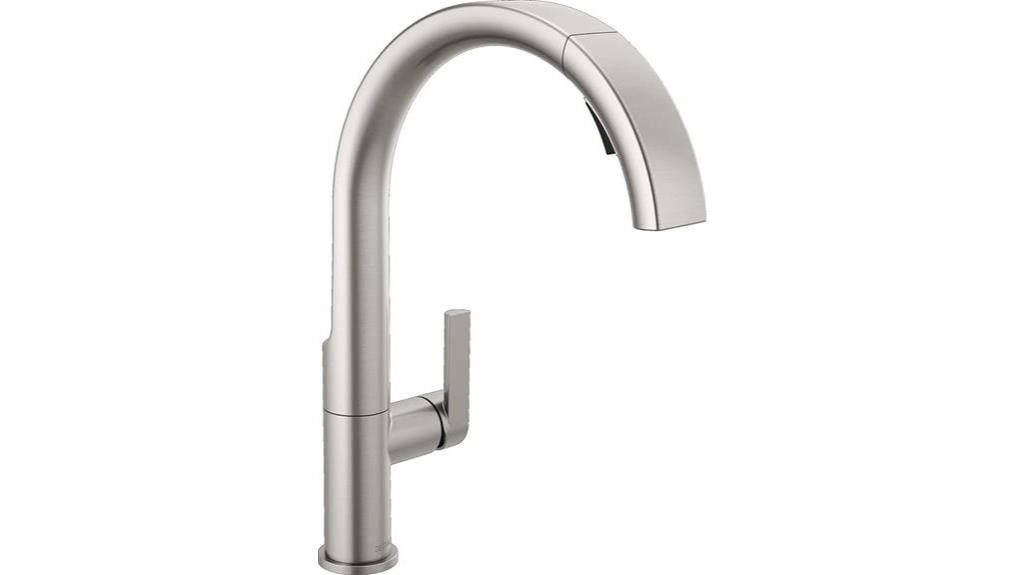 spotshield stainless kitchen faucet