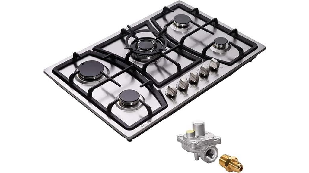 stainless steel gas cooktop