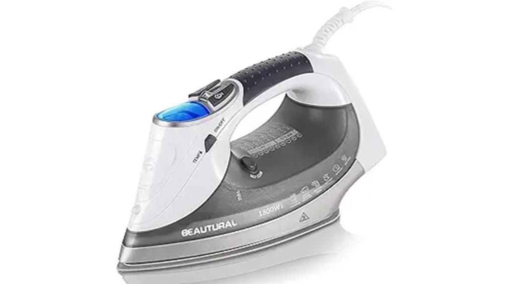 steam iron with lcd