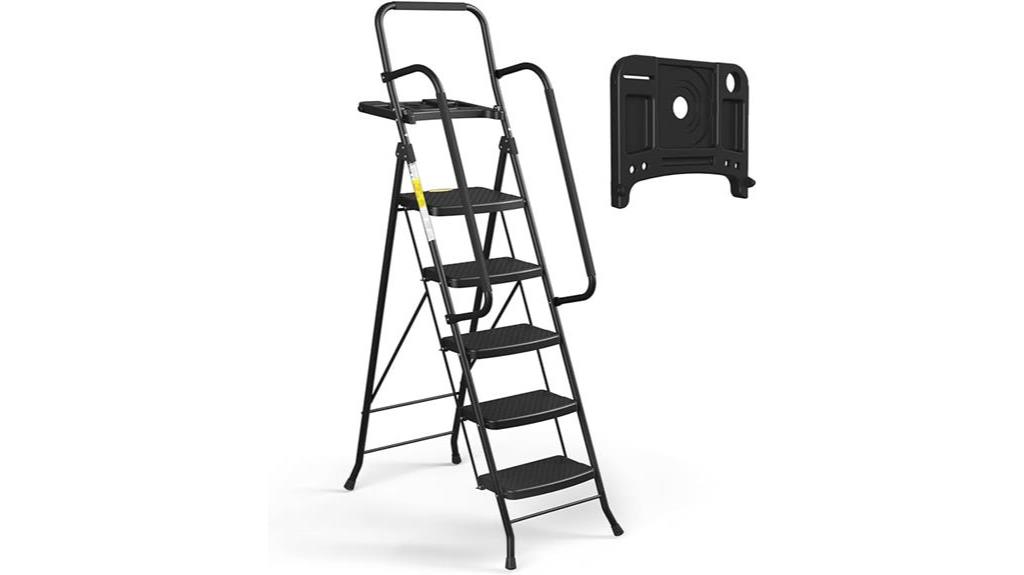 sturdy 5 step ladder design