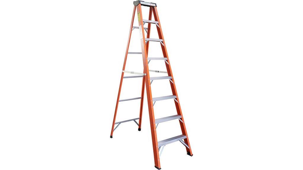 sturdy 8 foot fiberglass ladder