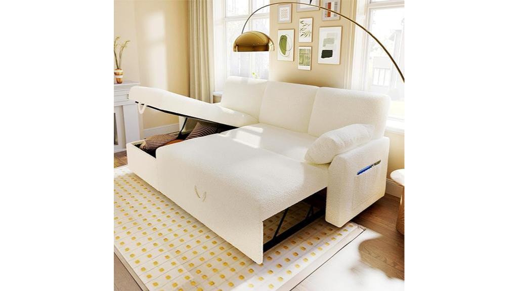 stylish white sofa bed