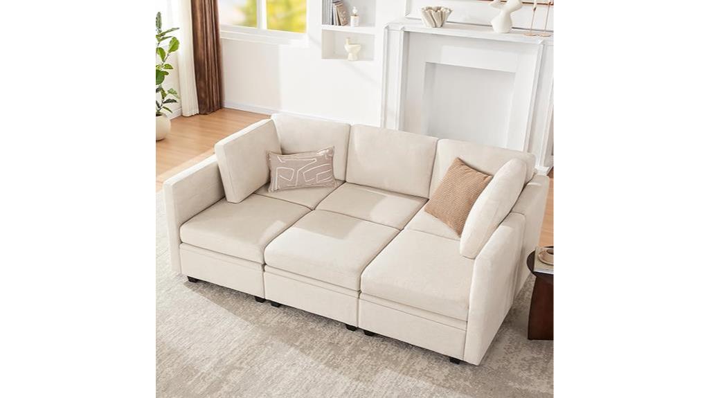 versatile beige sleeper sofa