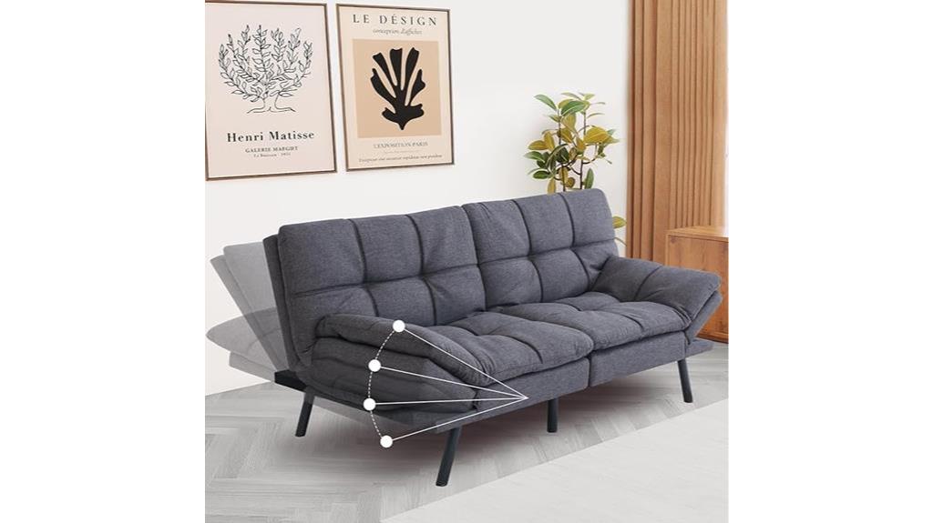 versatile memory foam futon