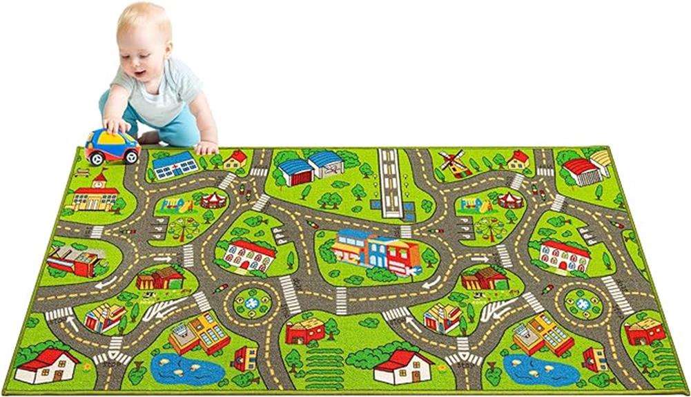 vibrant city playmat rug