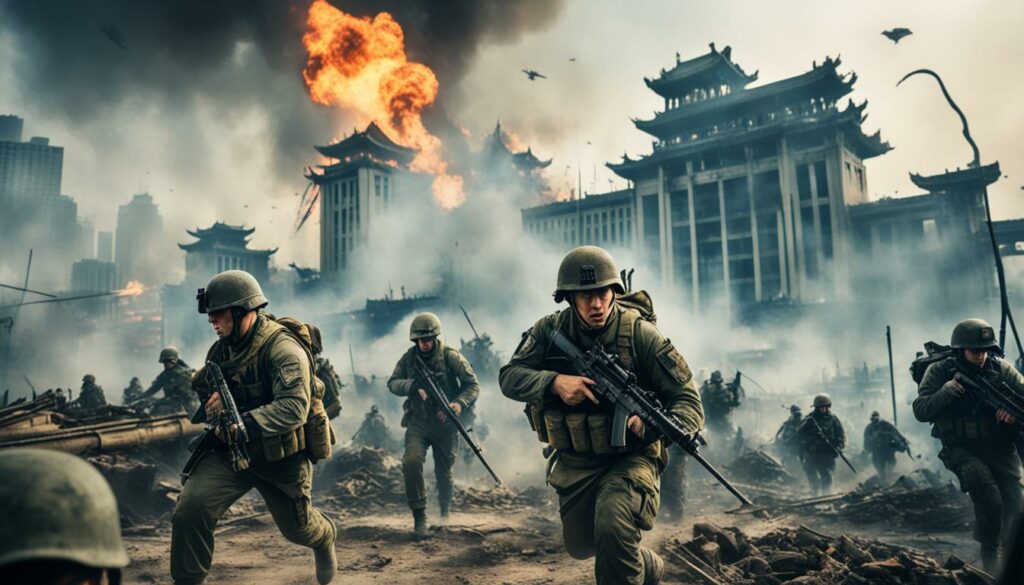 war with China image