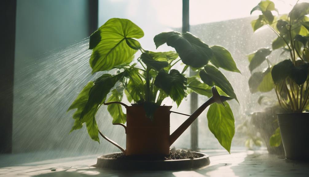 watering plants at night