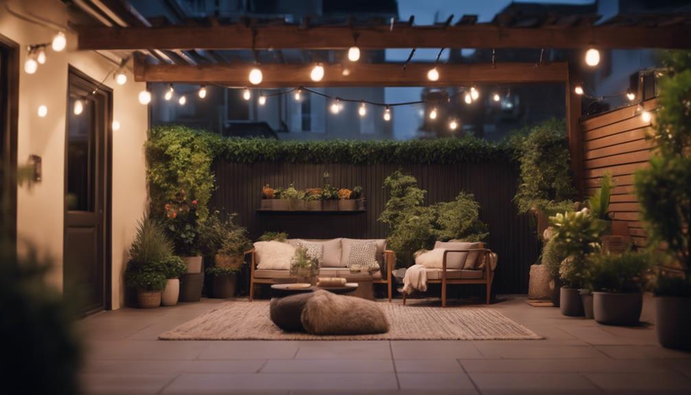 creating a cozy outdoor ambiance