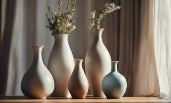 elegant vases enhance decor