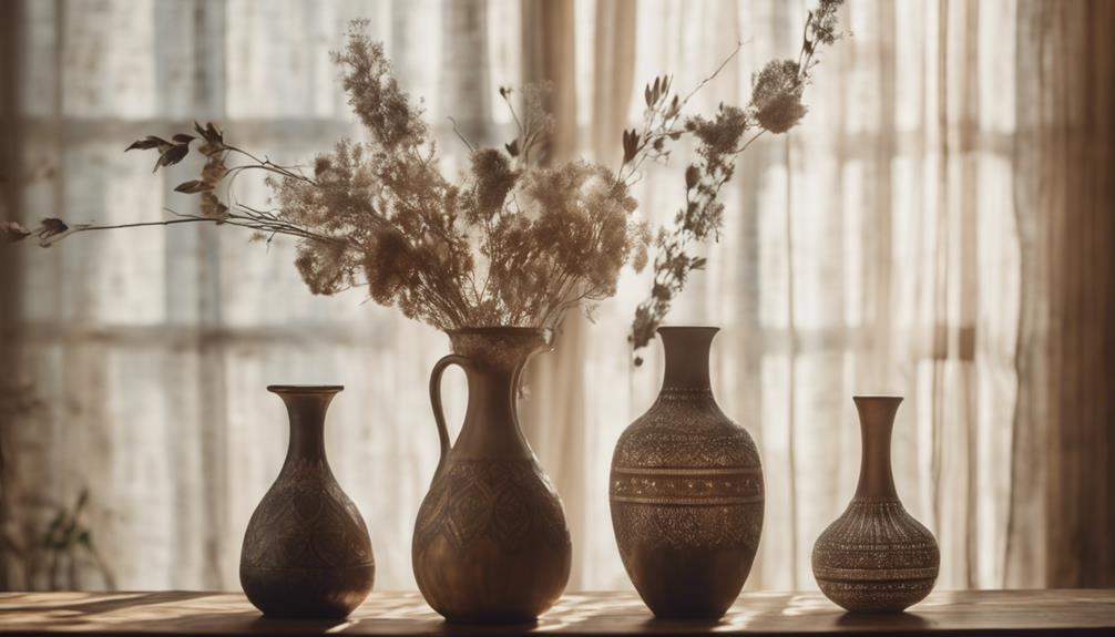 elegant vases enhance decor