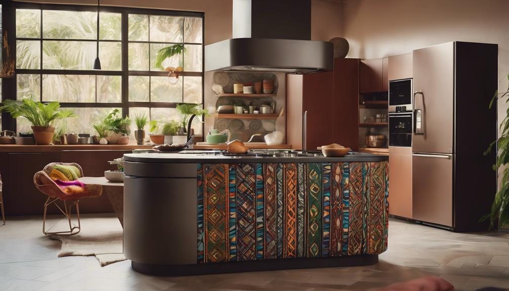 subtle afrofuturistic kitchen accents