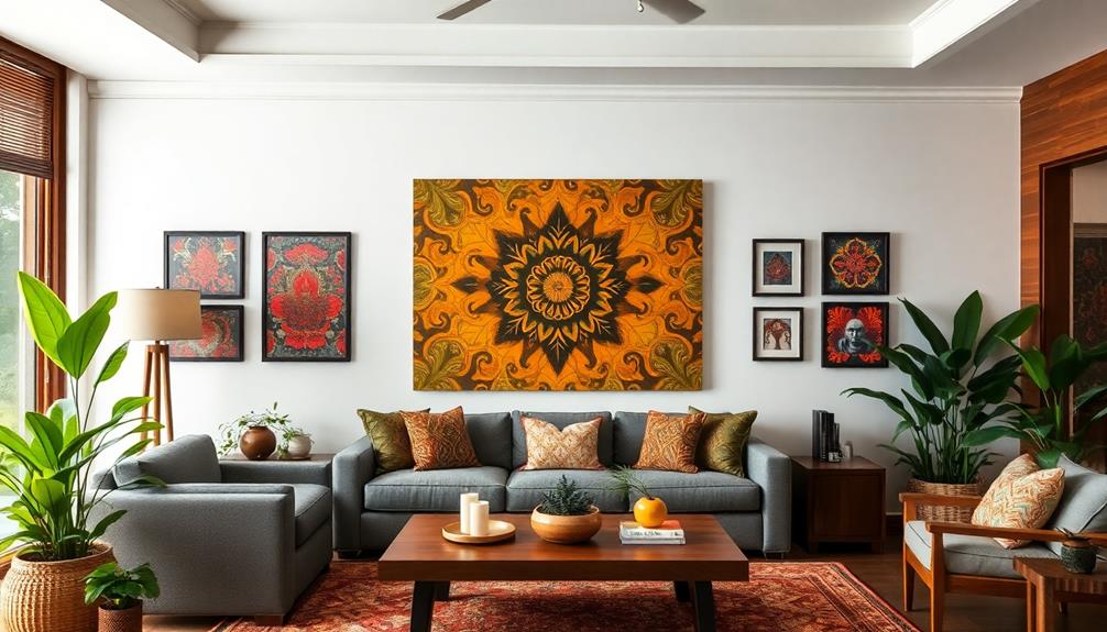 batik inspired wall art design