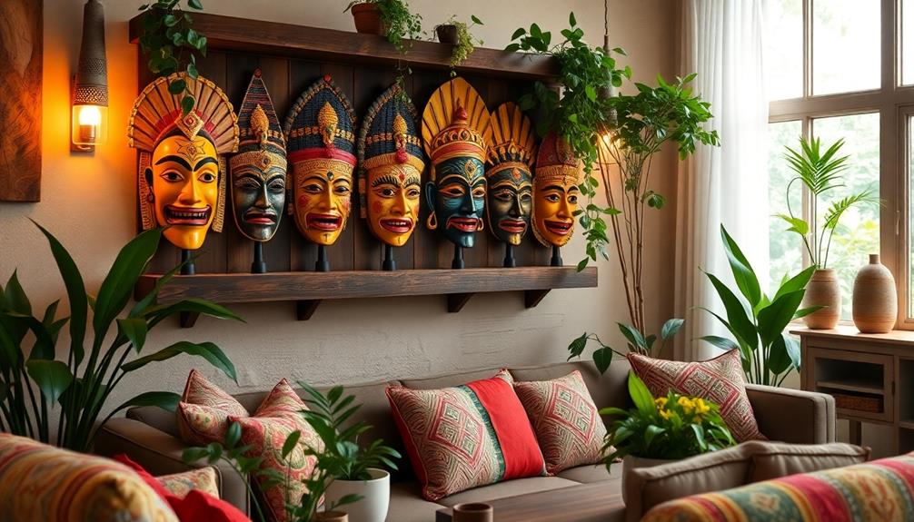 masks as home decor