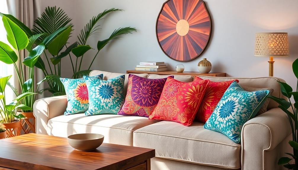 vibrant batik cushion designs