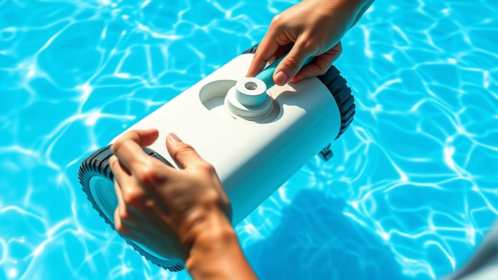 adjust hose length and floats