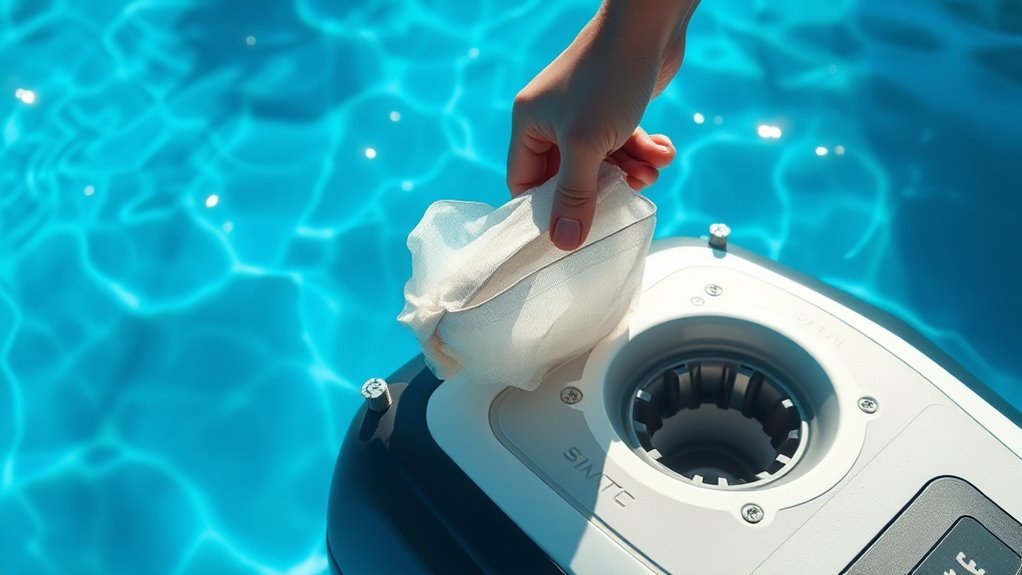 changing pressure pool debris bags