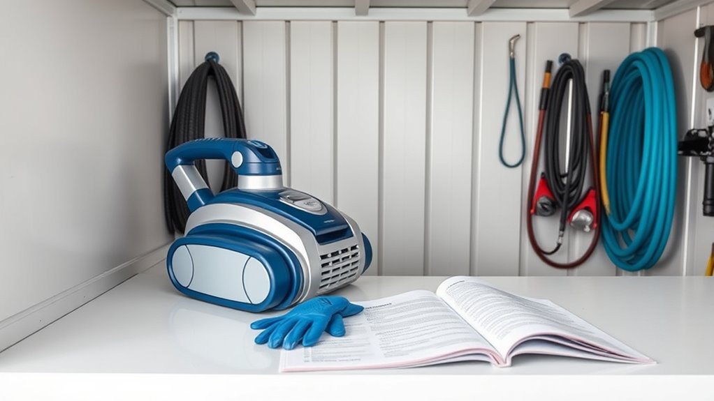 clean dry sheltered storage