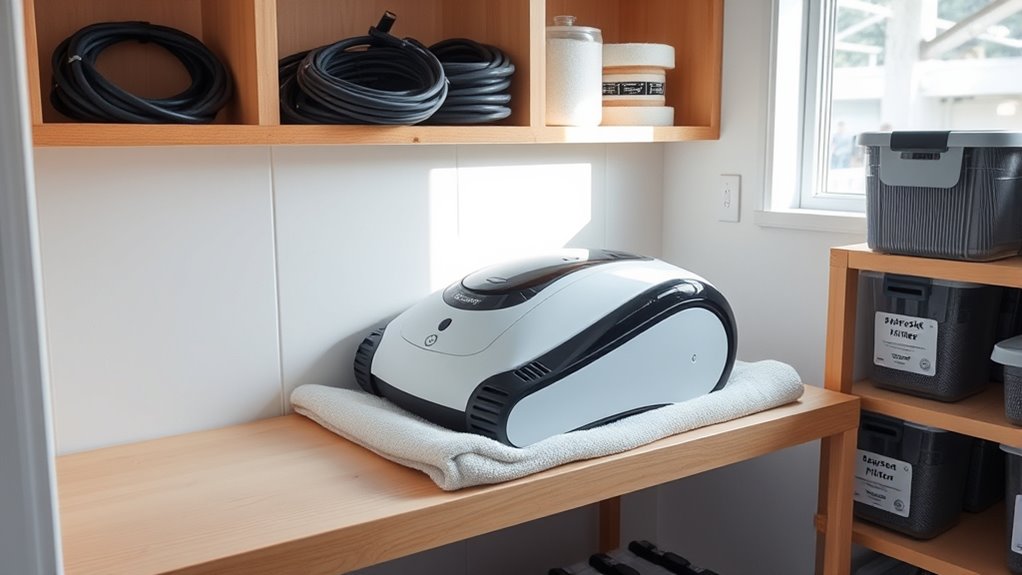 clean dry sheltered storage