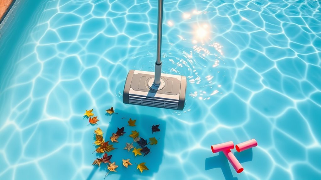 clear pool area first