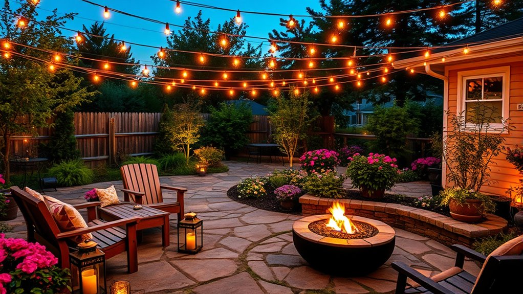 layered weatherproof outdoor lighting