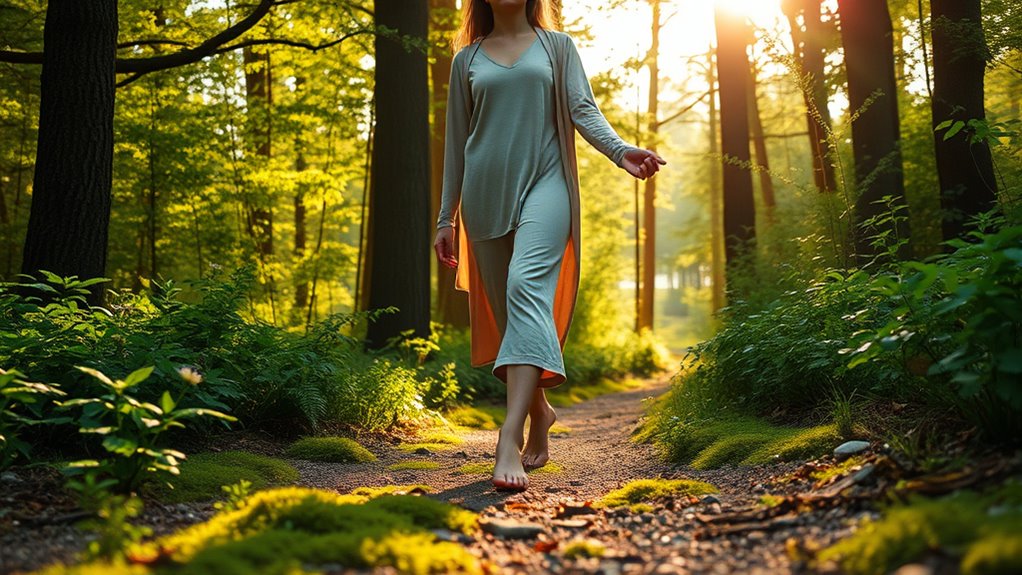mindful walking enhances present awareness