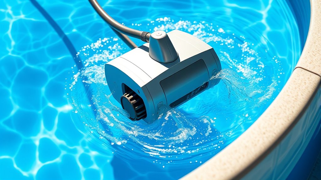 pressurized water powers cleaning