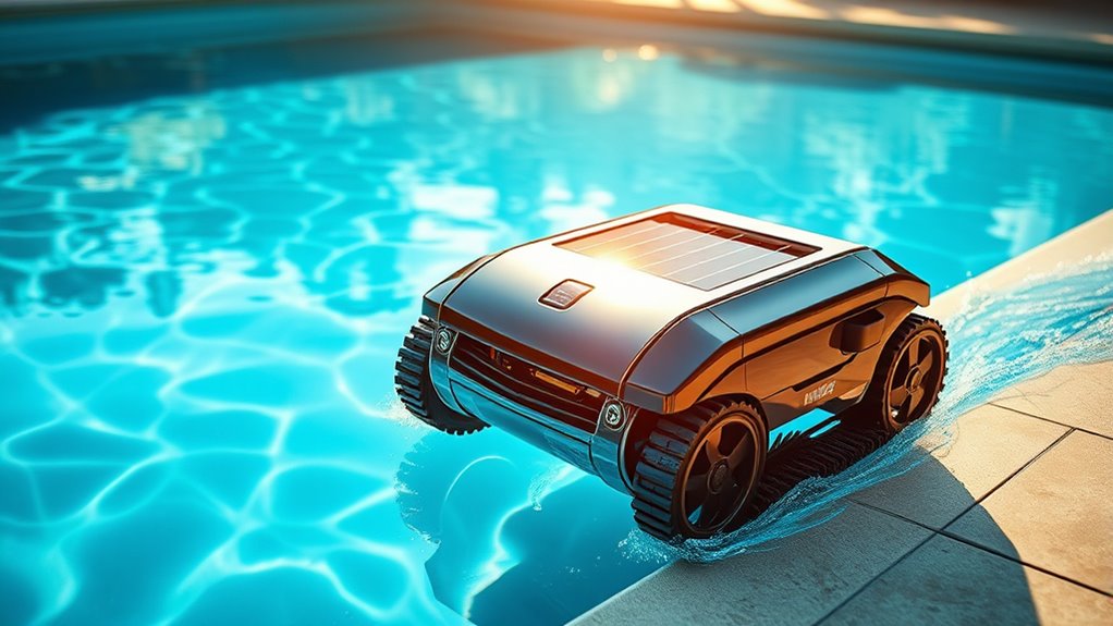 solar energy efficient pool maintenance