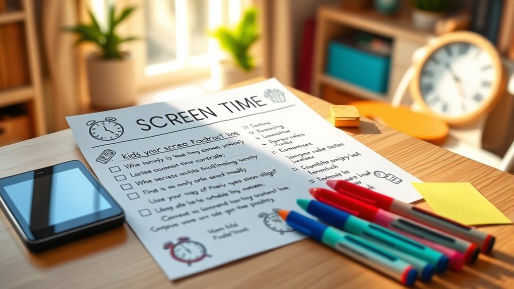 create clear screen time rules