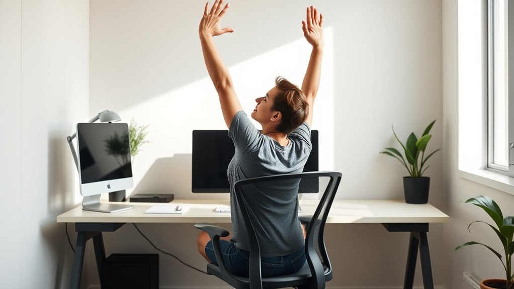 desk stretches for tension relief