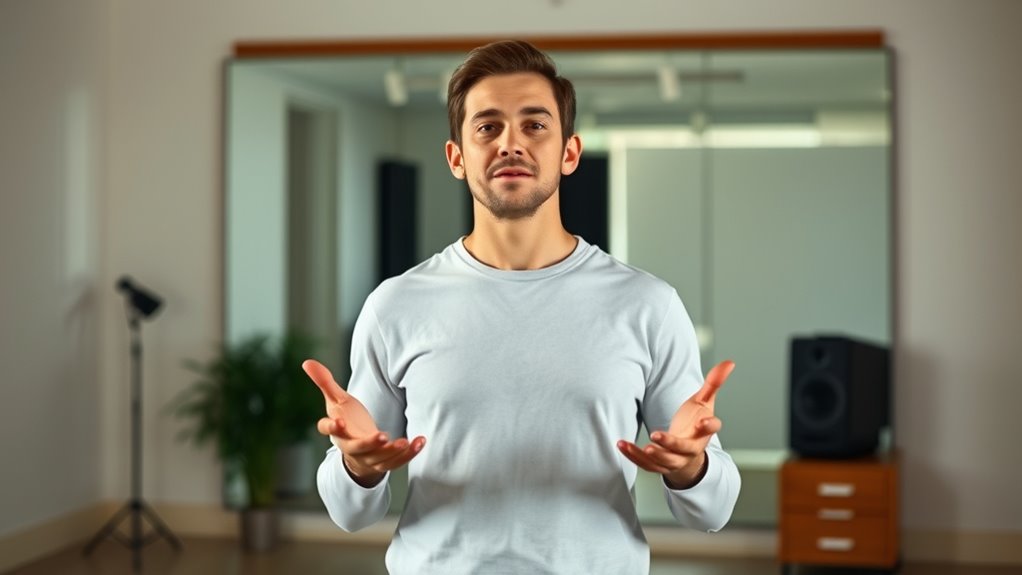 diaphragmatic breathing enhances projection