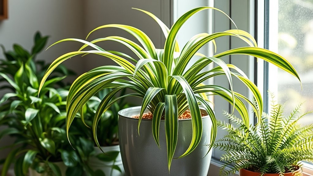 diverse air purifying houseplants