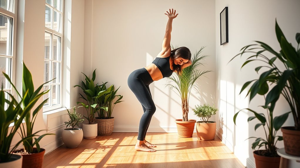 full body stretch for refreshment