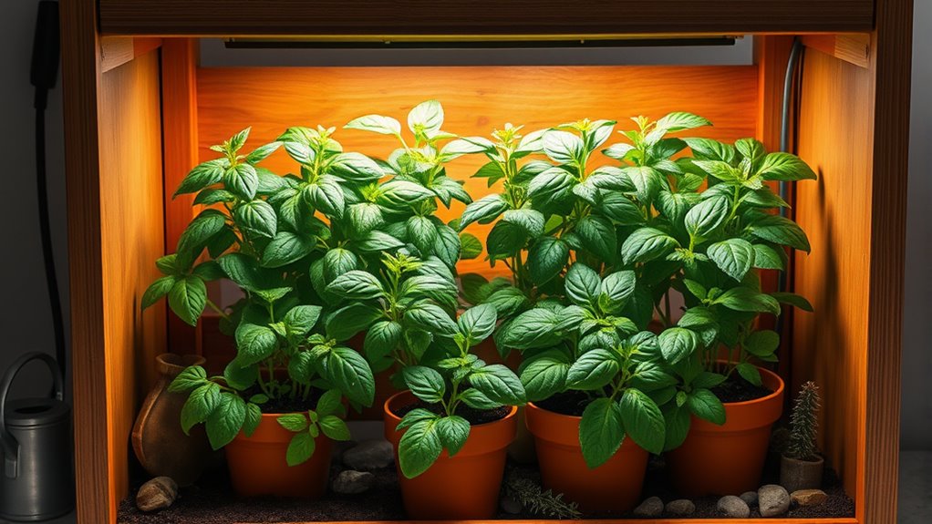 indoor herb garden setup