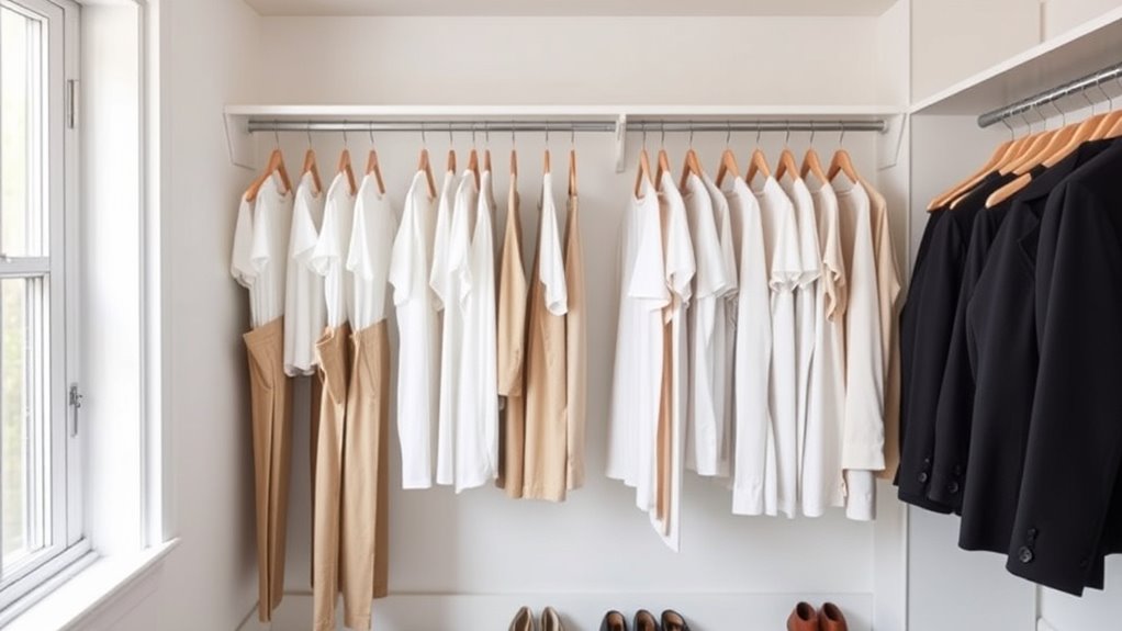 minimalist wardrobe organization