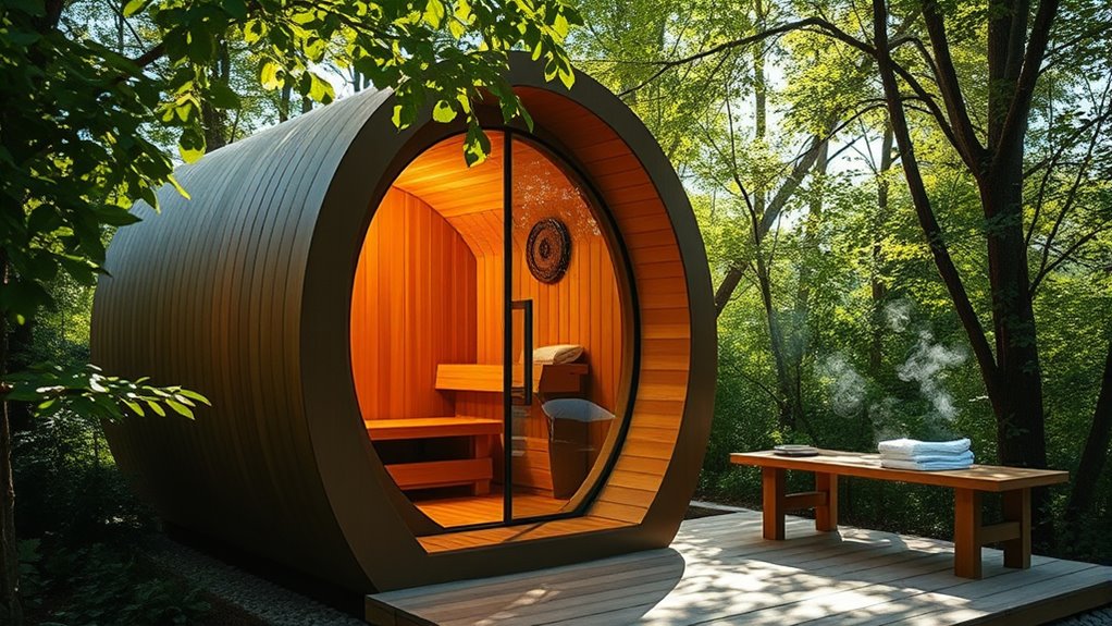 outdoor sauna benefits setup