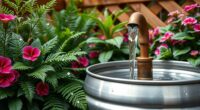 patio plant rainwater collection