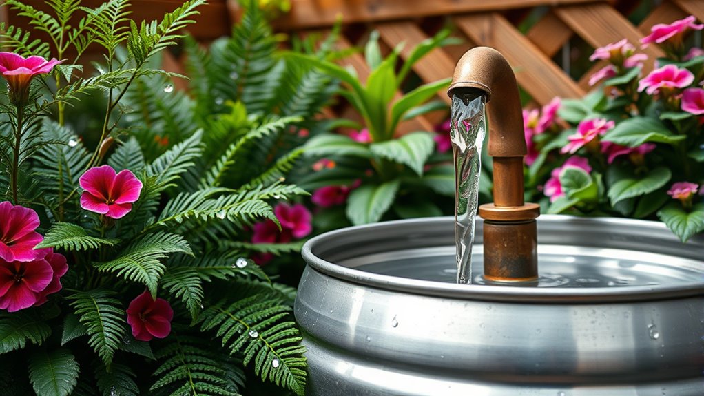 patio plant rainwater collection